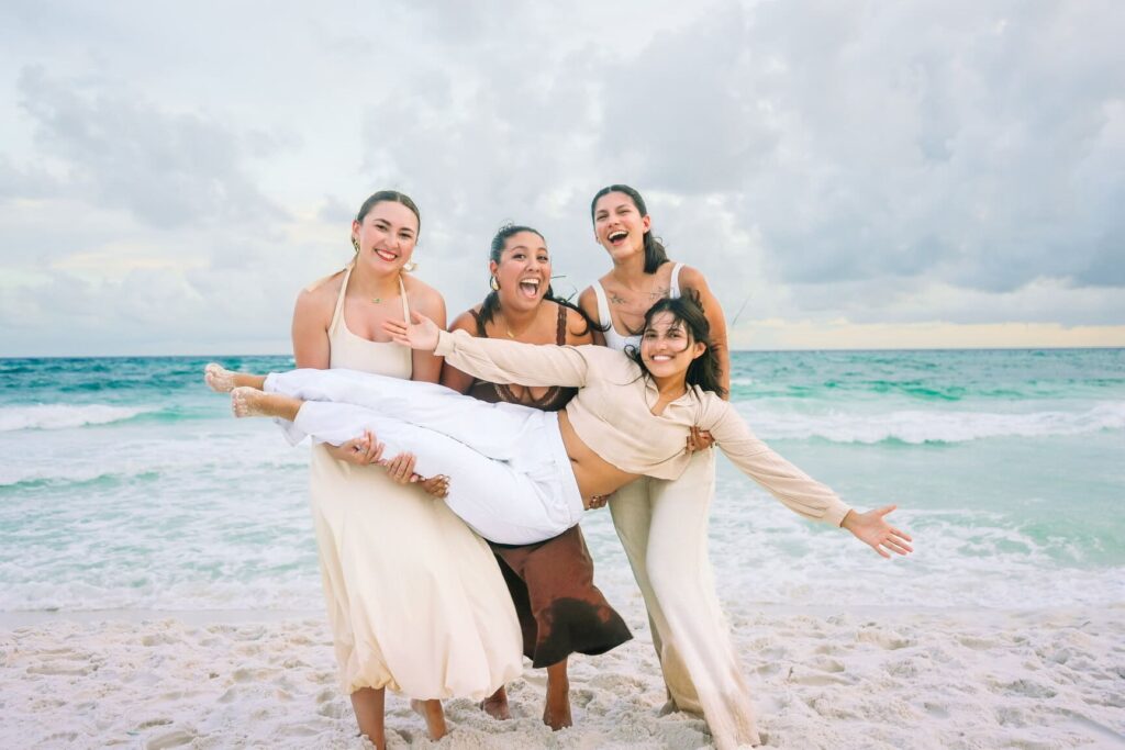 happy family beach